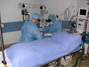 Pour gagner du temps, on commence à préparer l'extrémité à replanter pendant l'anesthésie du patient.